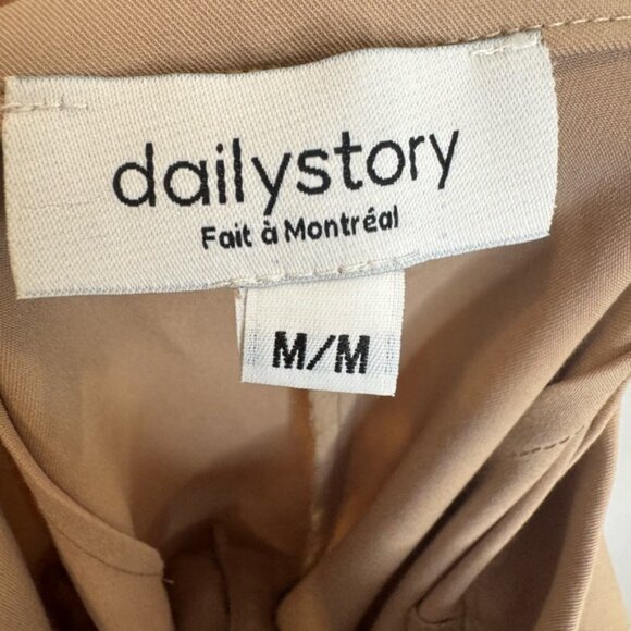 Dailystory Tan Pleated trousers Pants size medium - Picture 6 of 8